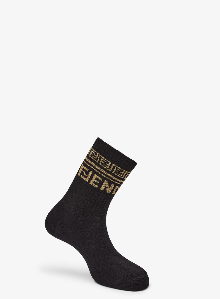 【FENDACE】FENDI × VERSACE コラボ 靴下 待望 コラボ 希少【VERSACE×FENDI】Fendaceロゴソックス 靴下